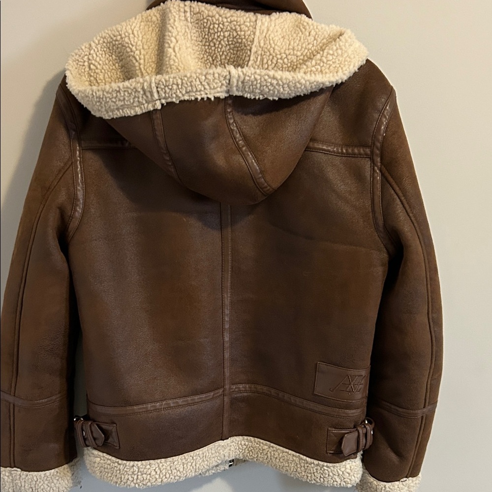 Avec Les Filles Brown Shearling coat - Picture 4 of 6